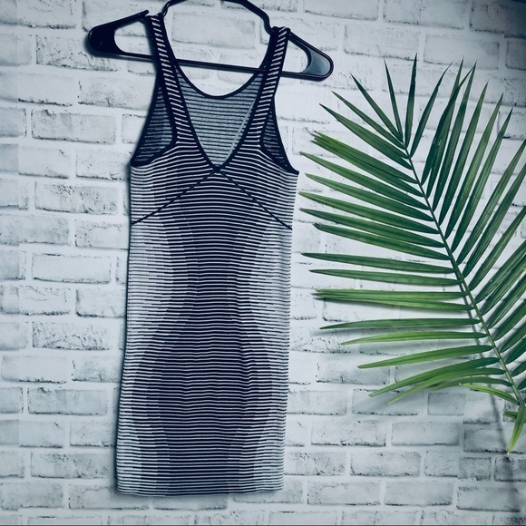 BCBGeneration Bodycon Striped Mini Slip Babydoll Dress Cutout Size S - Picture 4 of 11